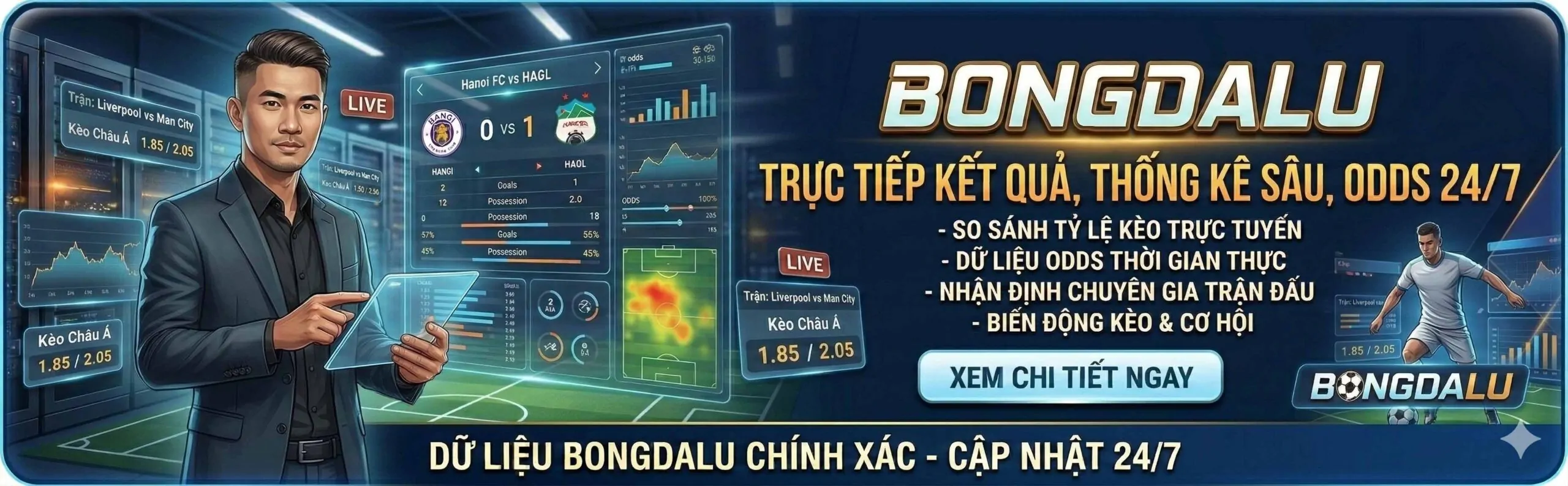 BONGDALU - Trực Tiếp Kết Quả, Thống Kê Sâu, ODDS 24/7